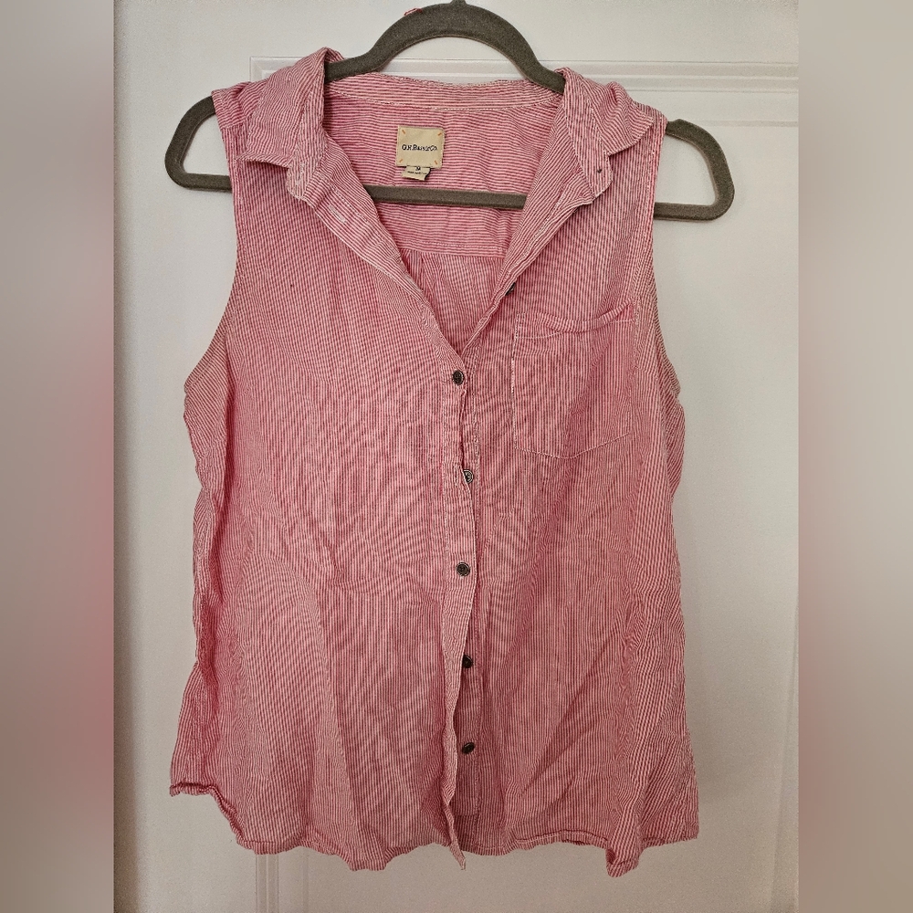 Bass collared tank top